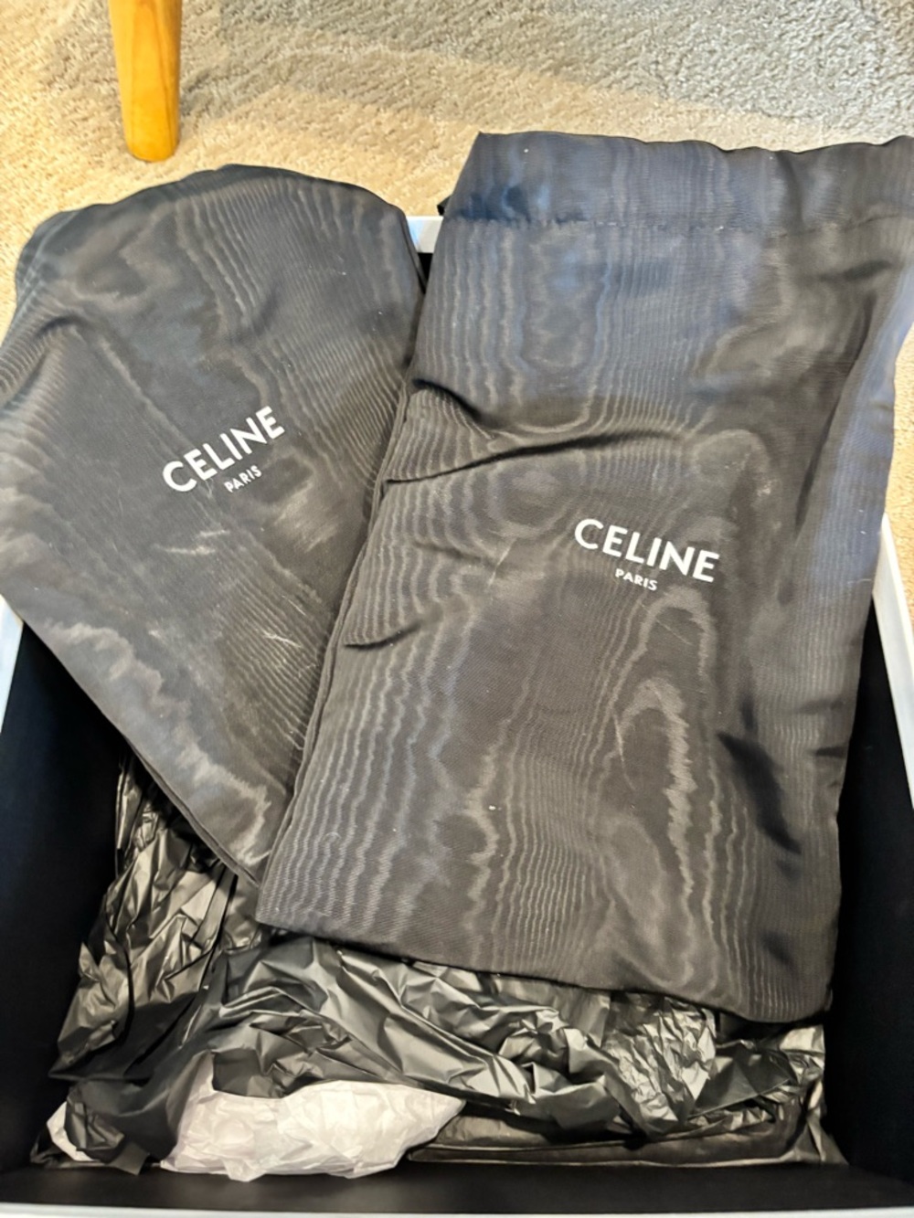 Celine Triomphe Mule 30 Metallic Gold Leather Triple-Strap Slides - Picture 14 of 14